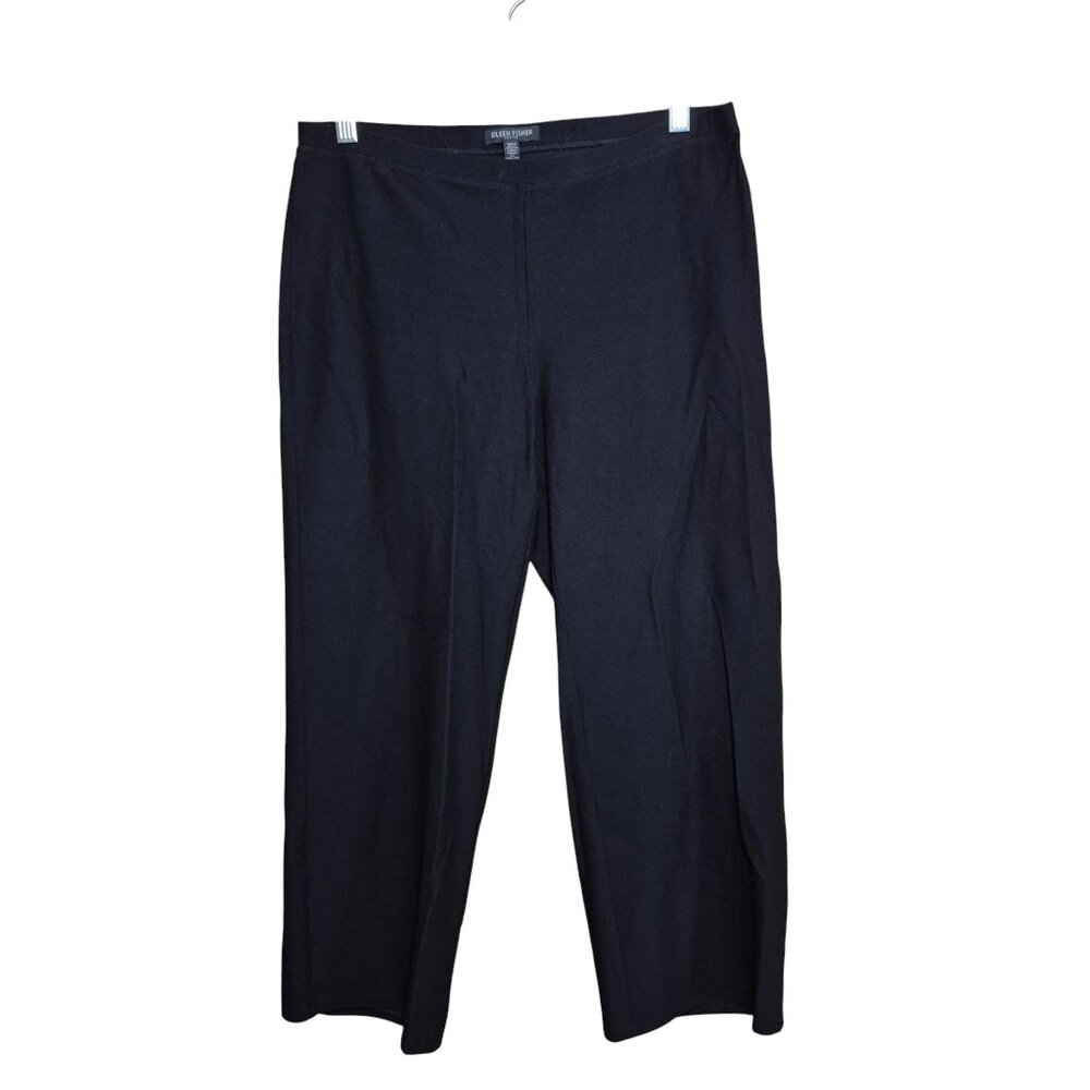 Eileen Fisher Pants Womens Small Petite Pull On Stretch Classic Everyday Black